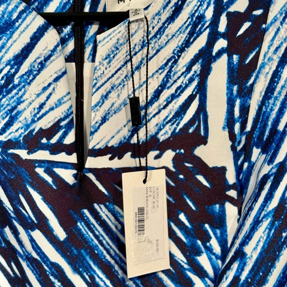 Milly NWT 6. Blue & white mini sheath - Picture 3 of 4